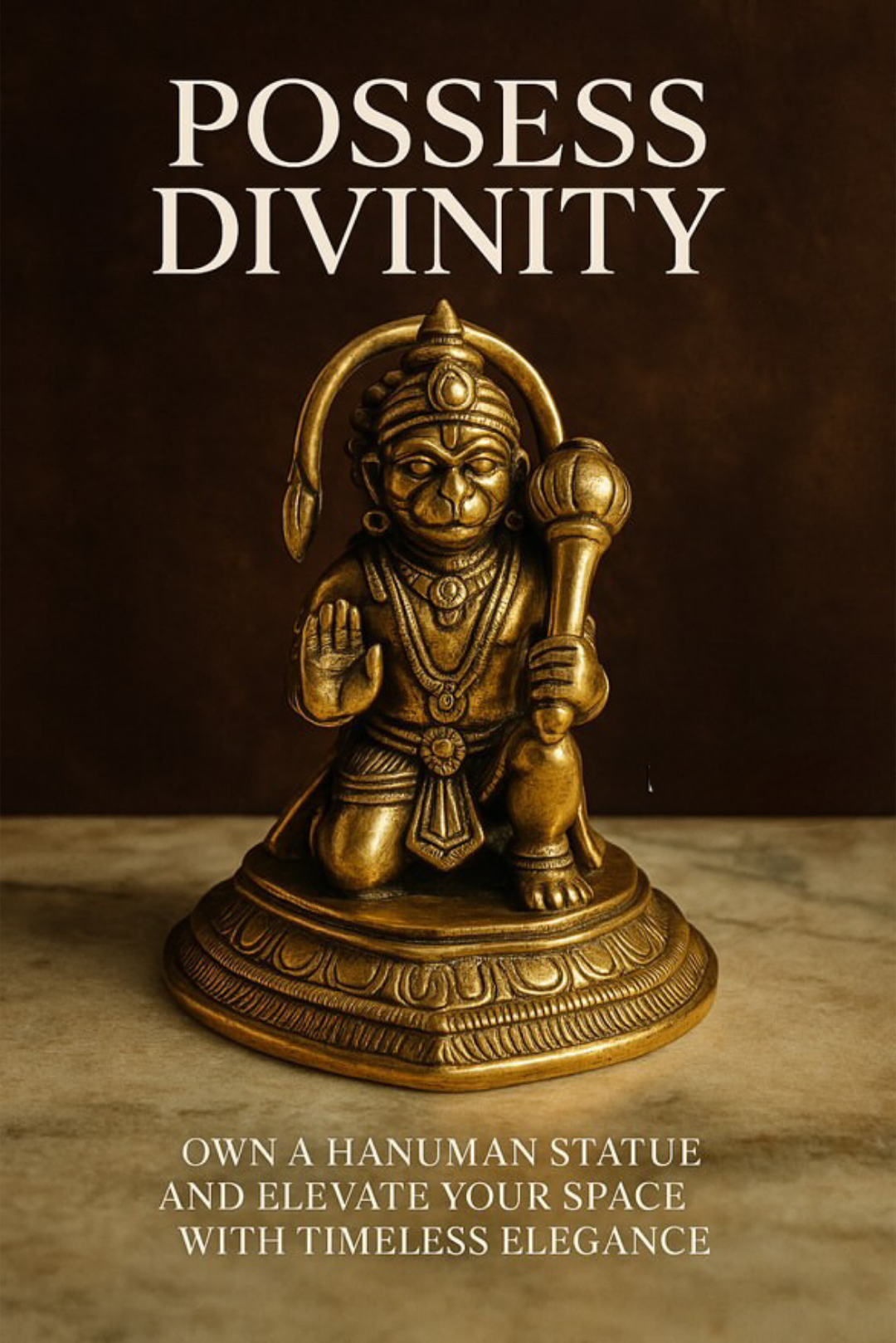 Blessing Hanuman Brass Idol (Ashirwad Mudra)