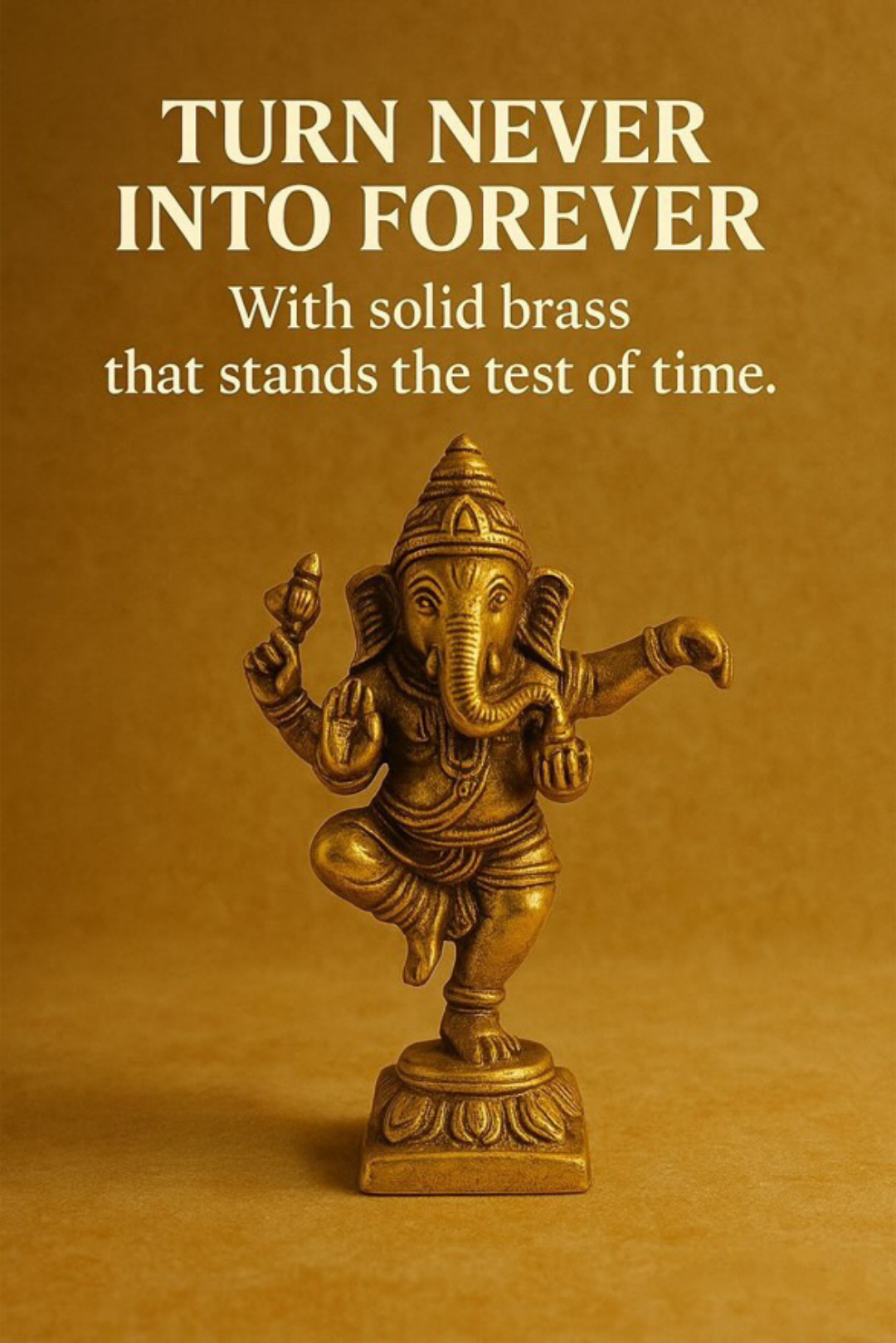 Dancing Lord Ganesha Brass Idol